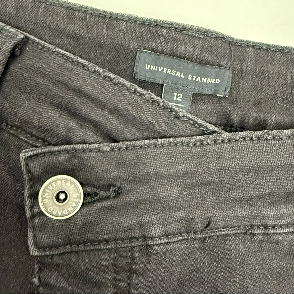 Universal Standard Katie High Rise Crossover Jeans - Broken Black - Picture 12 of 13